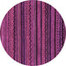 Round Oriental Purple Modern Rug, abs2244pur