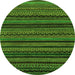 Round Oriental Green Modern Rug, abs2244grn