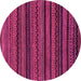 Round Oriental Pink Modern Rug, abs2244pnk