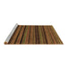 Sideview of Machine Washable Oriental Brown Modern Rug, wshabs2244brn