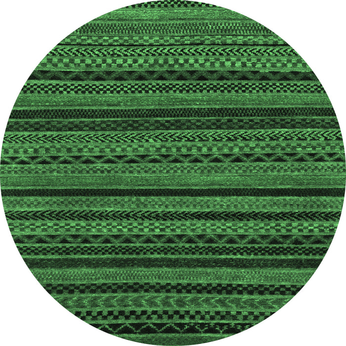 Round Oriental Emerald Green Modern Rug, abs2244emgrn