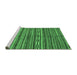 Sideview of Machine Washable Oriental Emerald Green Modern Area Rugs, wshabs2245emgrn