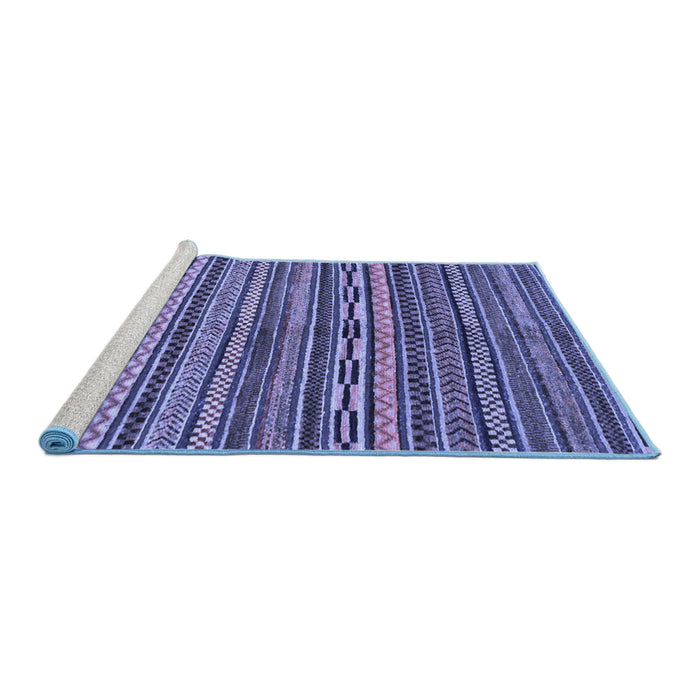 Sideview of Machine Washable Oriental Blue Modern Rug, wshabs2245blu