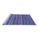 Sideview of Machine Washable Oriental Blue Modern Rug, wshabs2245blu