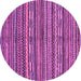 Round Oriental Purple Modern Rug, abs2245pur