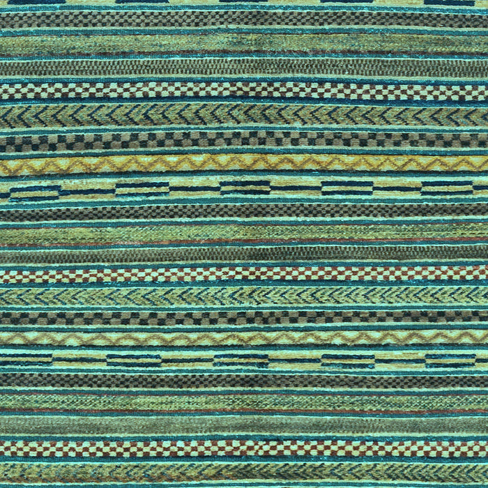 Square Machine Washable Oriental Light Blue Modern Rug, wshabs2245lblu