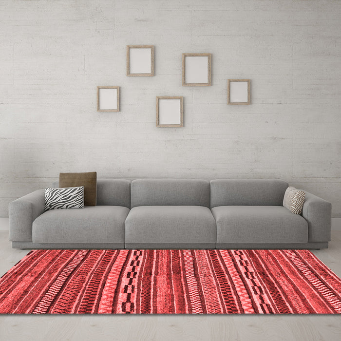 Modern Red Washable Rugs