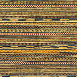 Square Abstract Orange Gold Oriental Rug, abs2245