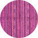 Round Oriental Pink Modern Rug, abs2245pnk