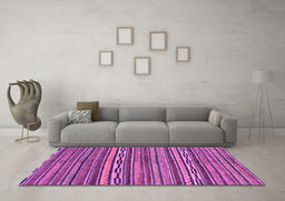 Machine Washable Oriental Purple Modern Area Rugs in a Living Room, wshabs2245pur