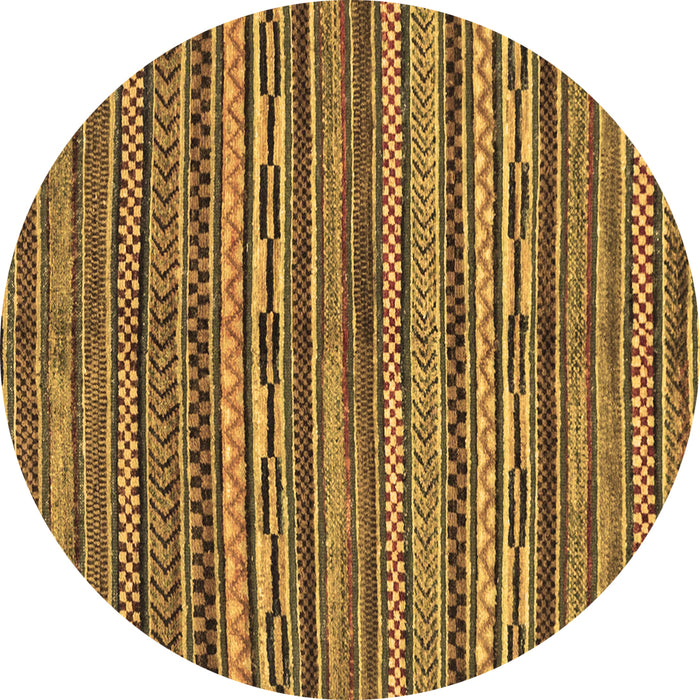 Round Oriental Brown Modern Rug, abs2245brn