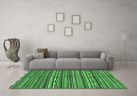 Machine Washable Oriental Emerald Green Modern Rug, wshabs2245emgrn