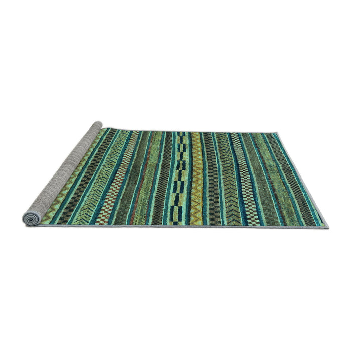 Sideview of Machine Washable Oriental Light Blue Modern Rug, wshabs2245lblu