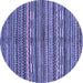 Round Oriental Blue Modern Rug, abs2245blu