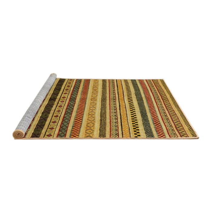 Sideview of Machine Washable Abstract Yellow Rug, wshabs2246