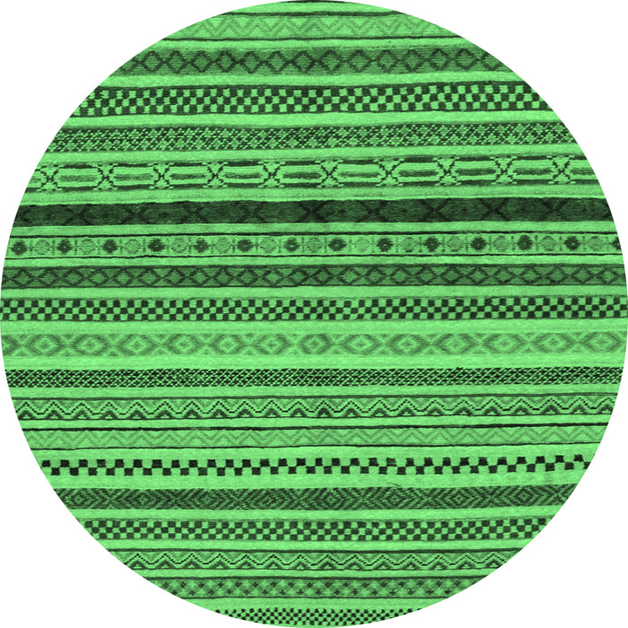 Round Oriental Emerald Green Modern Rug, abs2246emgrn