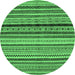 Round Oriental Emerald Green Modern Rug, abs2246emgrn