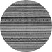 Round Oriental Gray Modern Rug, abs2246gry