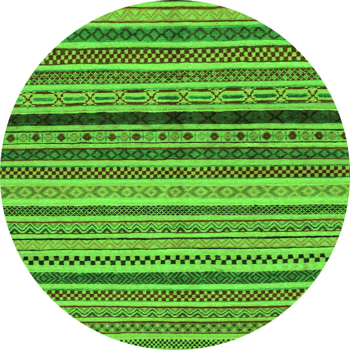 Round Oriental Green Modern Rug, abs2246grn