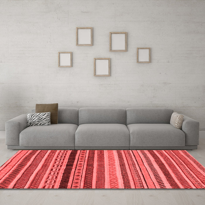 Modern Red Washable Rugs