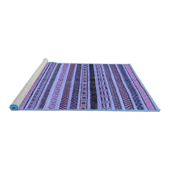 Sideview of Machine Washable Oriental Blue Modern Rug, wshabs2246blu