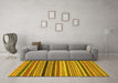 Machine Washable Oriental Yellow Modern Rug in a Living Room, wshabs2246yw