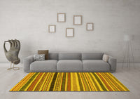 Machine Washable Oriental Yellow Modern Rug, wshabs2246yw