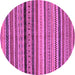 Round Oriental Purple Modern Rug, abs2246pur