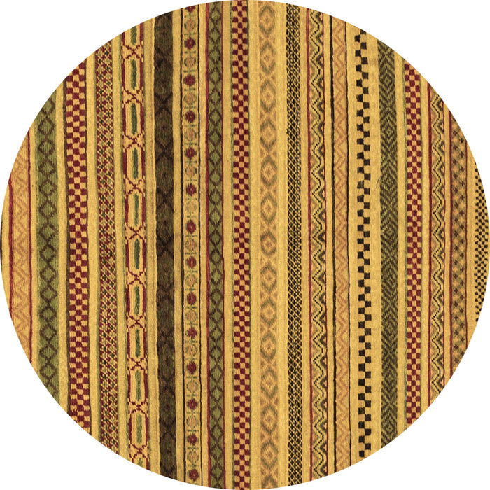 Round Oriental Brown Modern Rug, abs2246brn