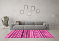 Machine Washable Oriental Pink Modern Rug, wshabs2246pnk