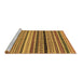 Sideview of Machine Washable Oriental Brown Modern Rug, wshabs2246brn