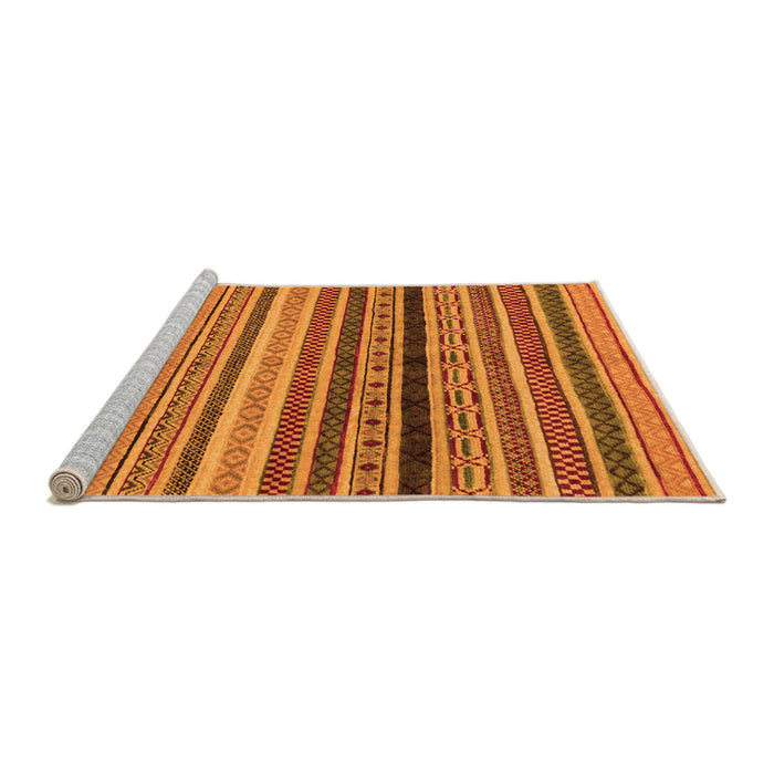 Sideview of Machine Washable Oriental Orange Modern Area Rugs, wshabs2246org