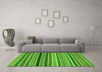 Machine Washable Oriental Green Modern Rug, wshabs2246grn