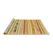 Sideview of Machine Washable Abstract Cinnamon Brown Rug, wshabs2247