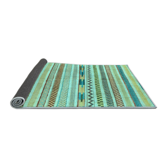 Sideview of Oriental Light Blue Modern Rug, abs2247lblu