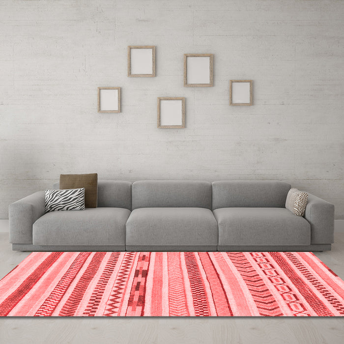 Modern Red Washable Rugs