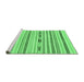 Sideview of Machine Washable Oriental Emerald Green Modern Area Rugs, wshabs2247emgrn