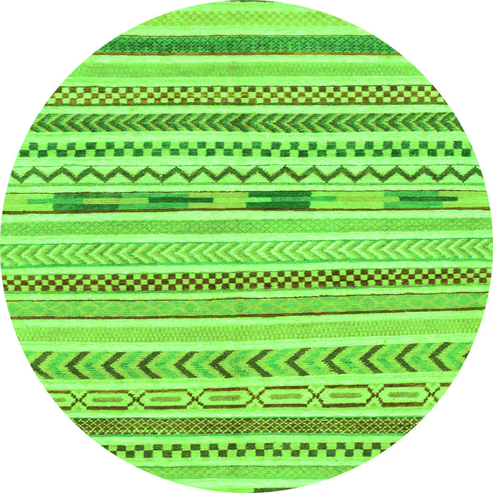 Round Oriental Green Modern Rug, abs2247grn
