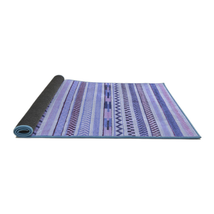 Sideview of Oriental Blue Modern Rug, abs2247blu
