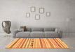 Machine Washable Oriental Orange Modern Area Rugs in a Living Room, wshabs2247org