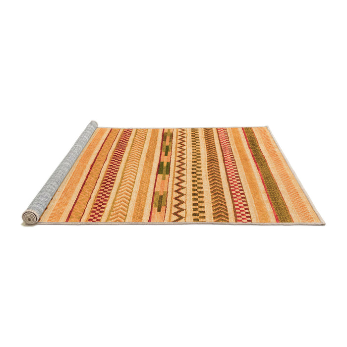Sideview of Machine Washable Oriental Orange Modern Area Rugs, wshabs2247org