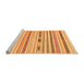 Sideview of Machine Washable Oriental Orange Modern Area Rugs, wshabs2247org