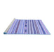 Sideview of Machine Washable Oriental Blue Modern Rug, wshabs2247blu