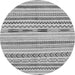 Round Oriental Gray Modern Rug, abs2247gry