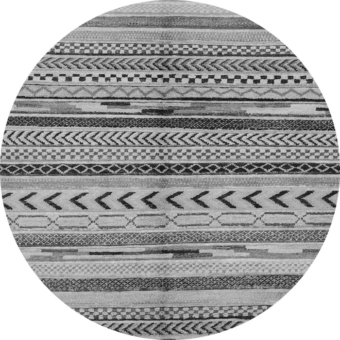 Round Oriental Gray Modern Rug, abs2248gry