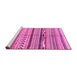 Sideview of Machine Washable Oriental Pink Modern Rug, wshabs2248pnk