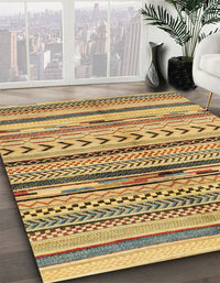 Abstract Light Brown Oriental Rug, abs2248