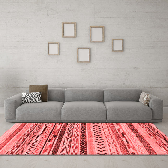 Modern Red Washable Rugs