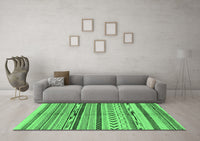 Machine Washable Oriental Emerald Green Modern Rug, wshabs2248emgrn