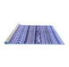 Sideview of Machine Washable Oriental Blue Modern Rug, wshabs2248blu